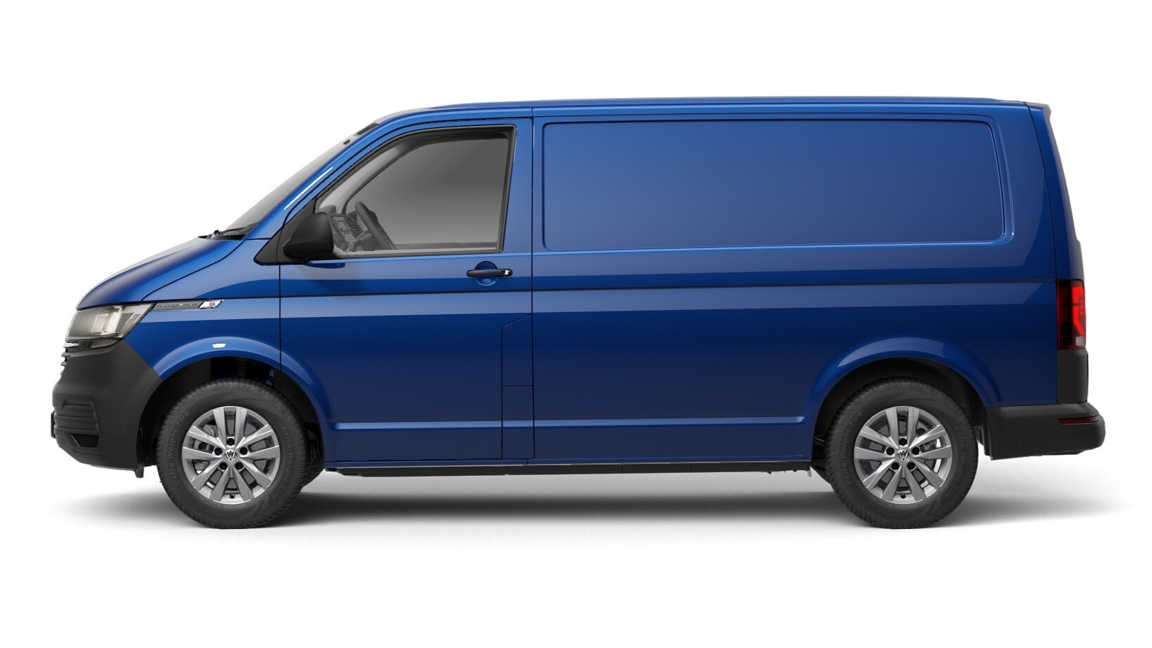 Volkswagen Transporter modrý z boku